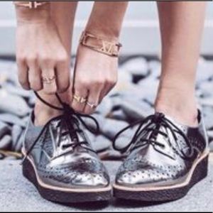 Rebecca Minkoff Pandora Wedge Derby Oxford Sz 7.5